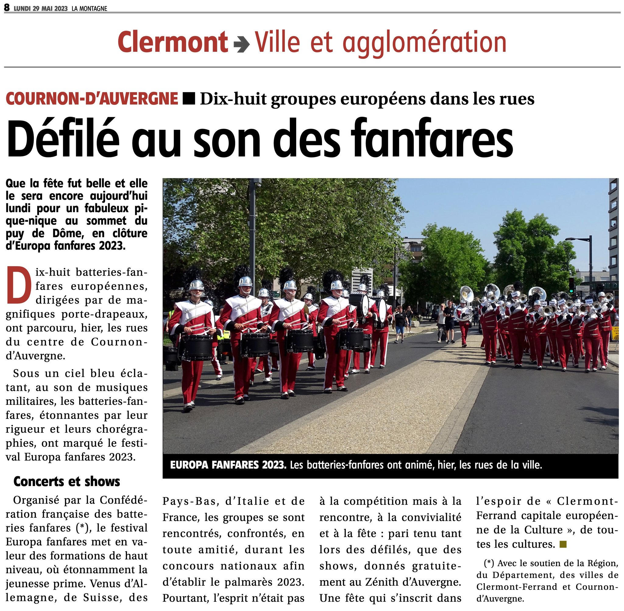 CFBF Auvergne-Rhône Alpes - Europa Fanfares 2023