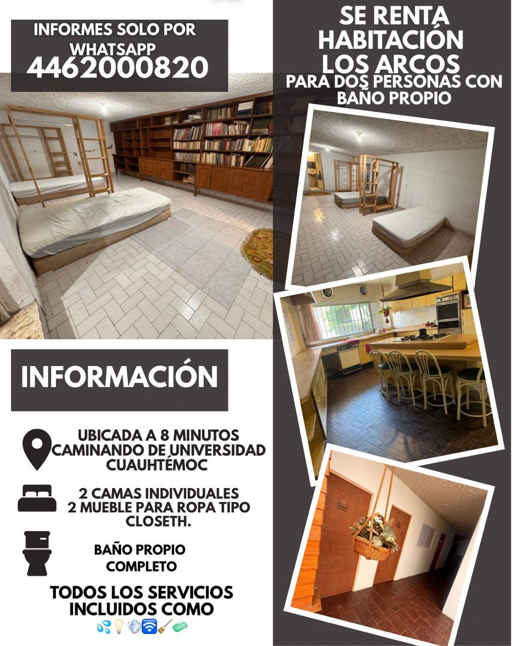 Renta De Cuartos Con Bao