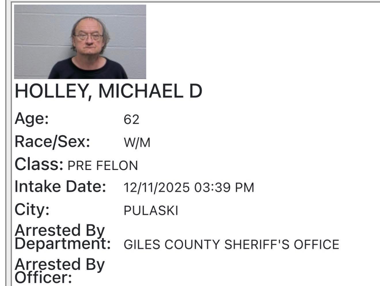 Burton - Update: M. Holley has made his 250k bond. He has been released ...