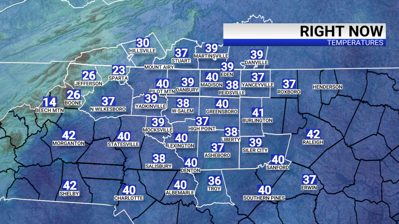 Van - Here are your lunchtime temperatures from the FOX8 MAX Weather ...