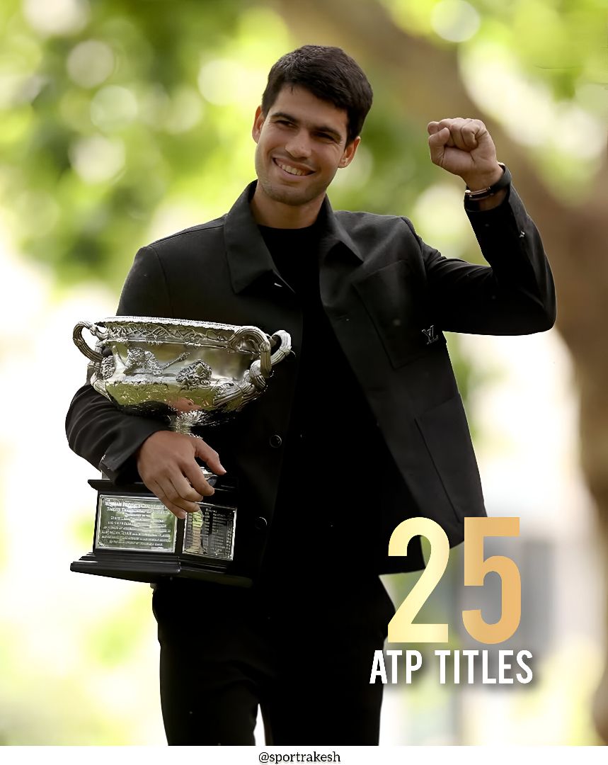 Carlos Alcaraz wins 25 ATP titles