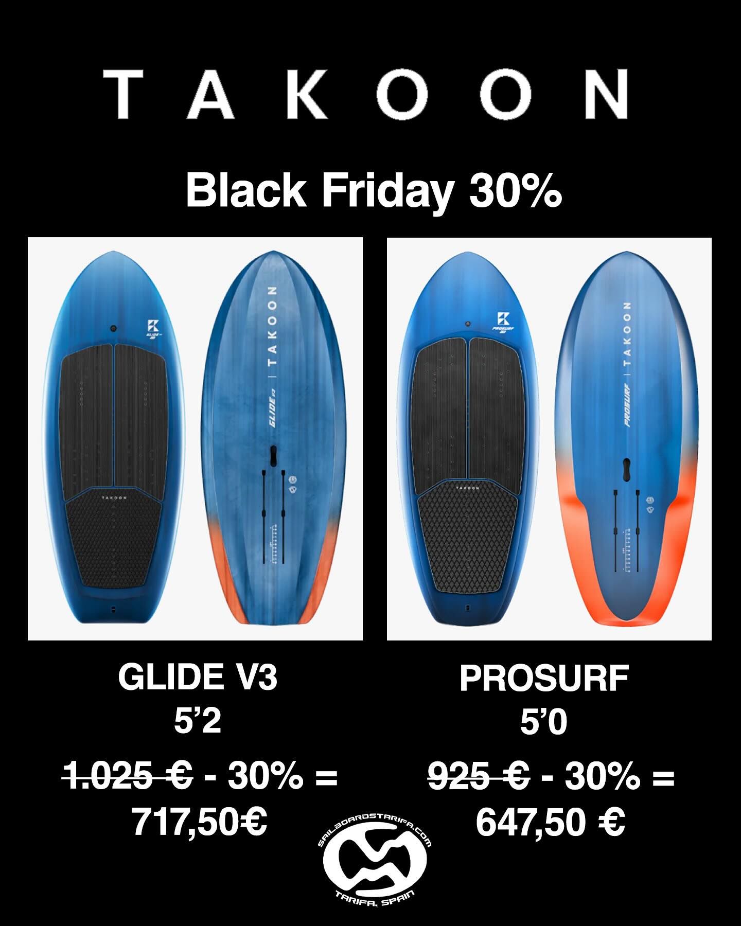 Takoon wing foil boards. Black Friday offer during this week 