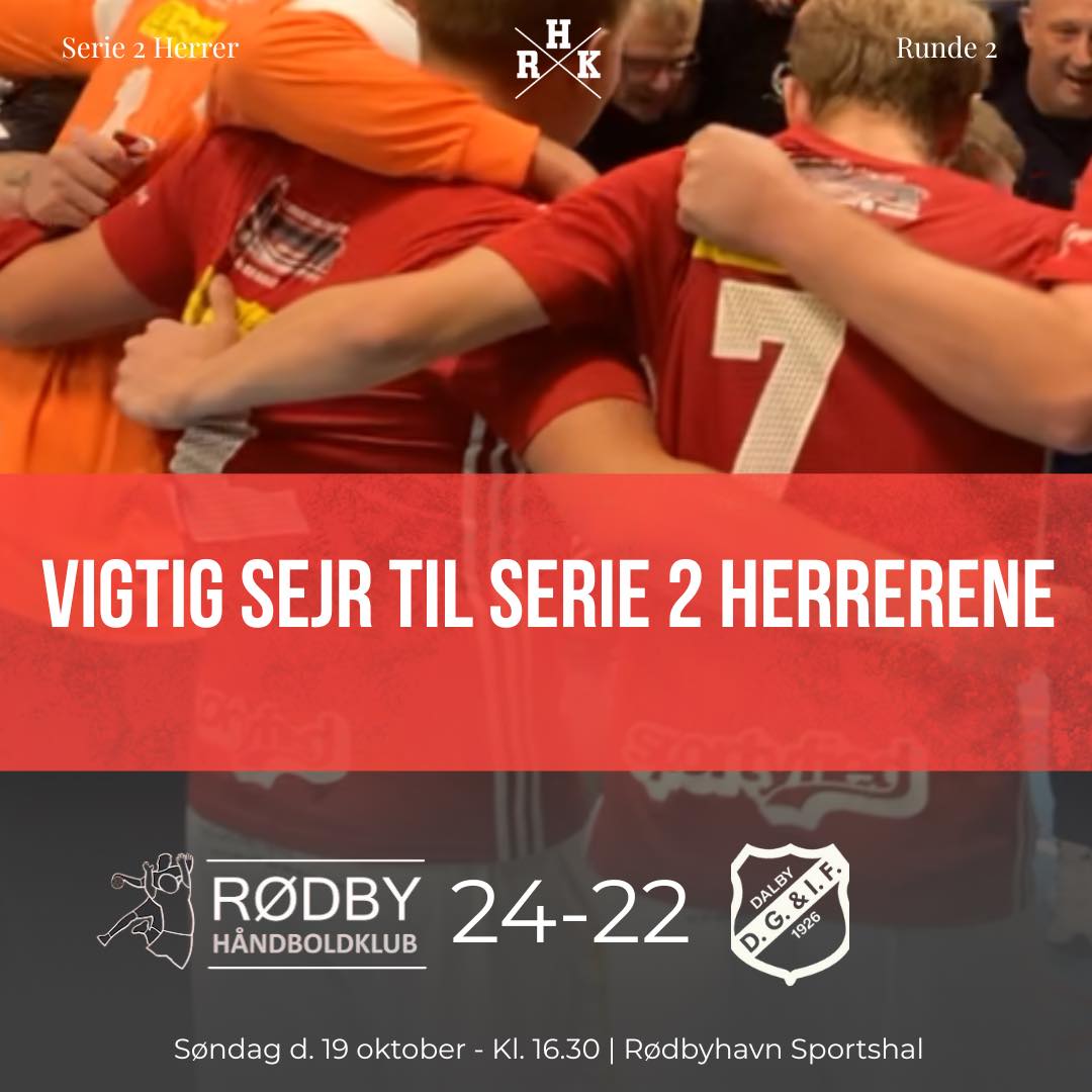 Rødby - 𝗦𝗘𝗥𝗜𝗘 𝟮-𝗛𝗘𝗥𝗥𝗘𝗥𝗡𝗘 𝗠𝗘𝗗 𝗩𝗜𝗚𝗧𝗜𝗚 𝗦𝗘𝗝𝗥 𝗢𝗩𝗘𝗥 𝗗𝗔𝗟𝗕𝗬 🔴⚪️ Efter en lidt ...