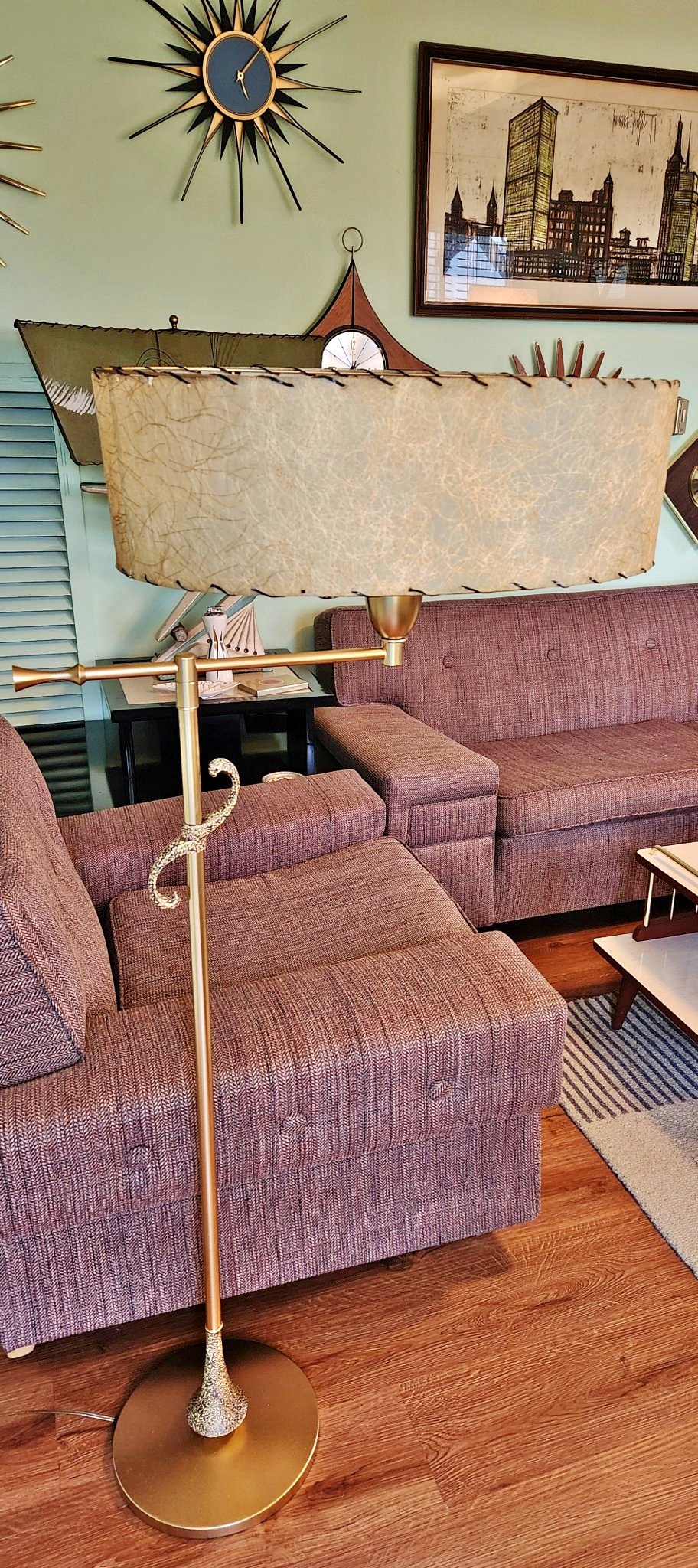Allen + roth Barada 72-in Bronze with gold highlights Torchiere Floor ...