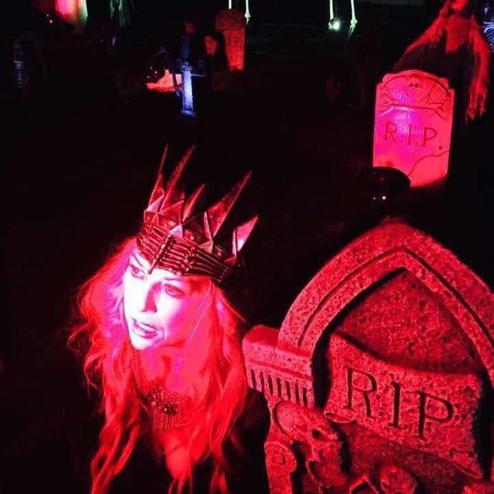 The fun annual Halloween display at a home on Camino Dos Rios, west of ...