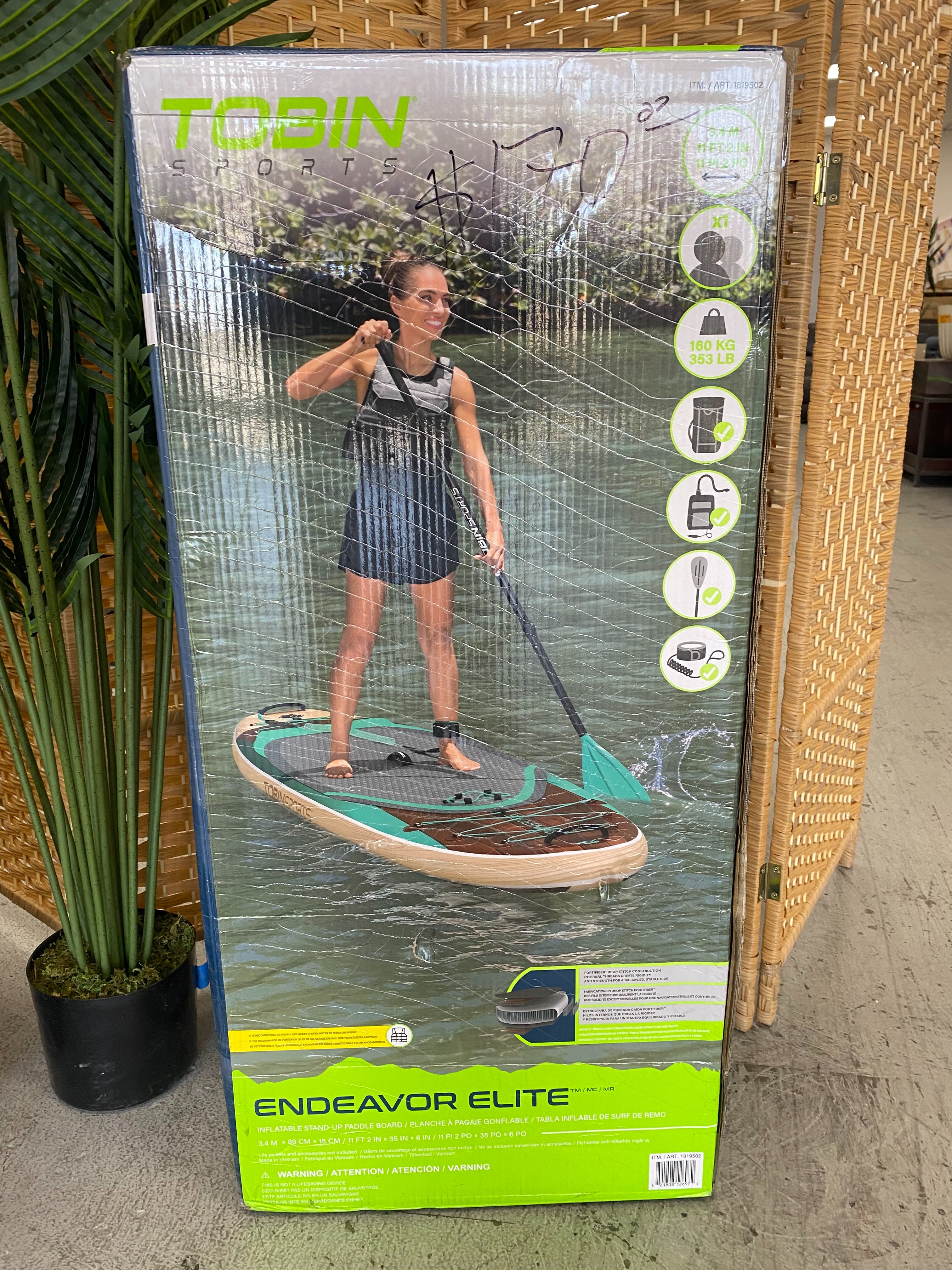 Tobin Sports Endeavor Elite 11'2” Inflatable Stand-up Paddle Board