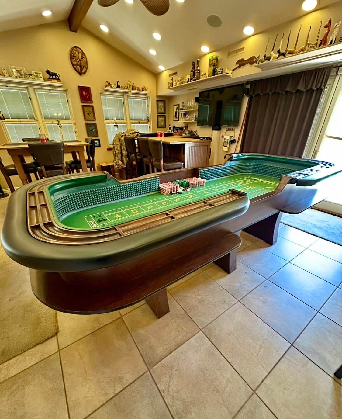 Premium Casino-Style Craps Table w/ Chips & All Accessories - Poker ...