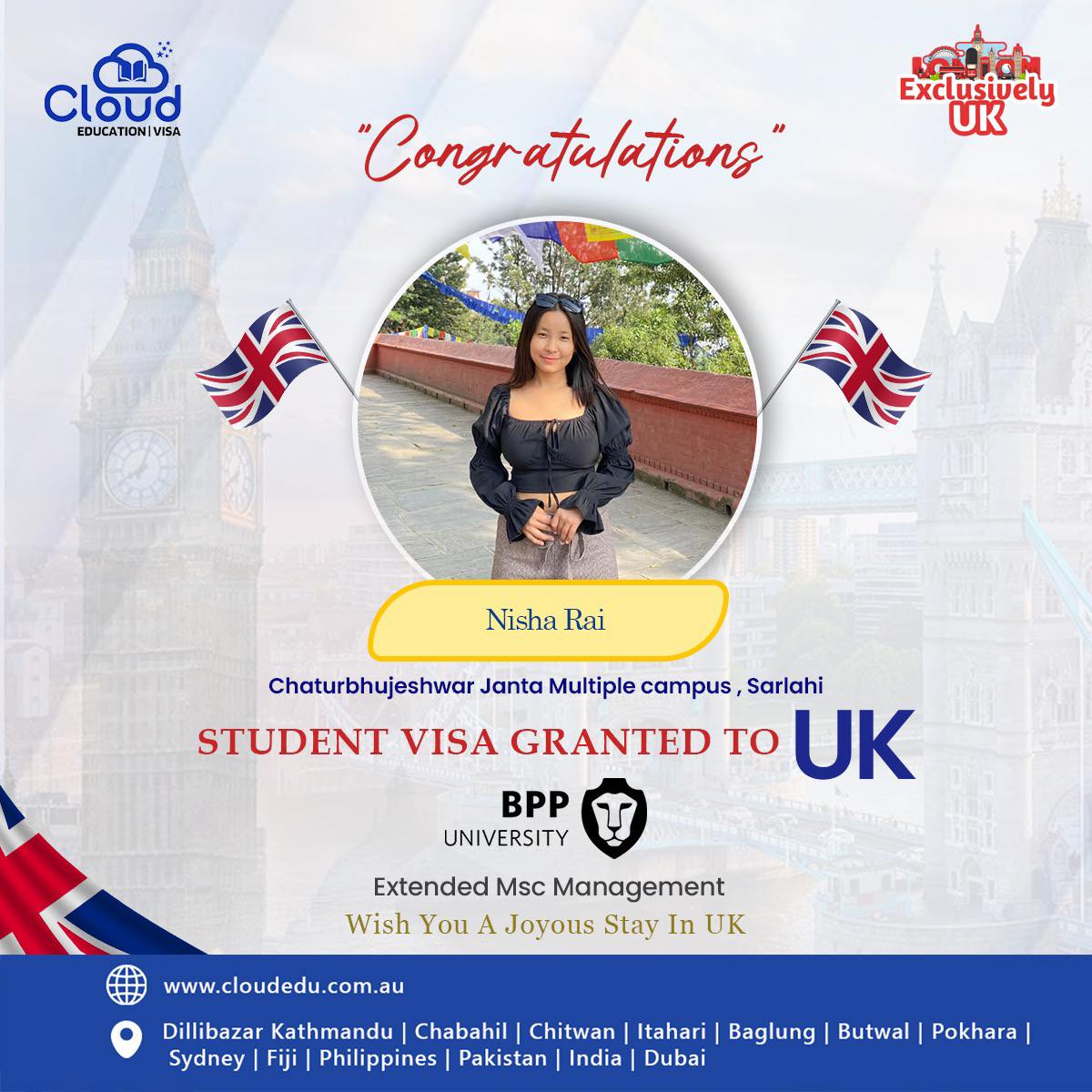 Cloud - Congratulations to Nisha Rai 🎉 We are thrilled to announce that ...