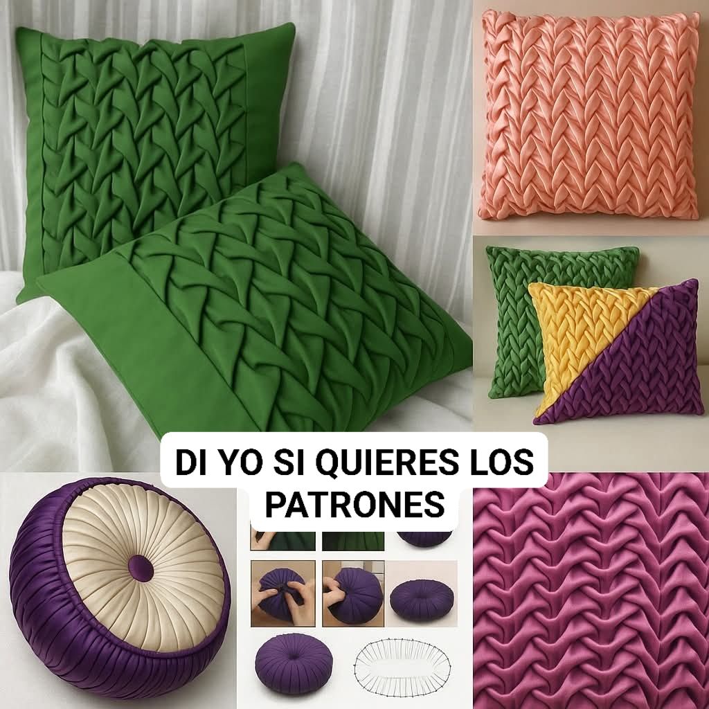 Costura - Patrones de cojines drapeado..Qué tristeza que pocos 💔 sabrán ...