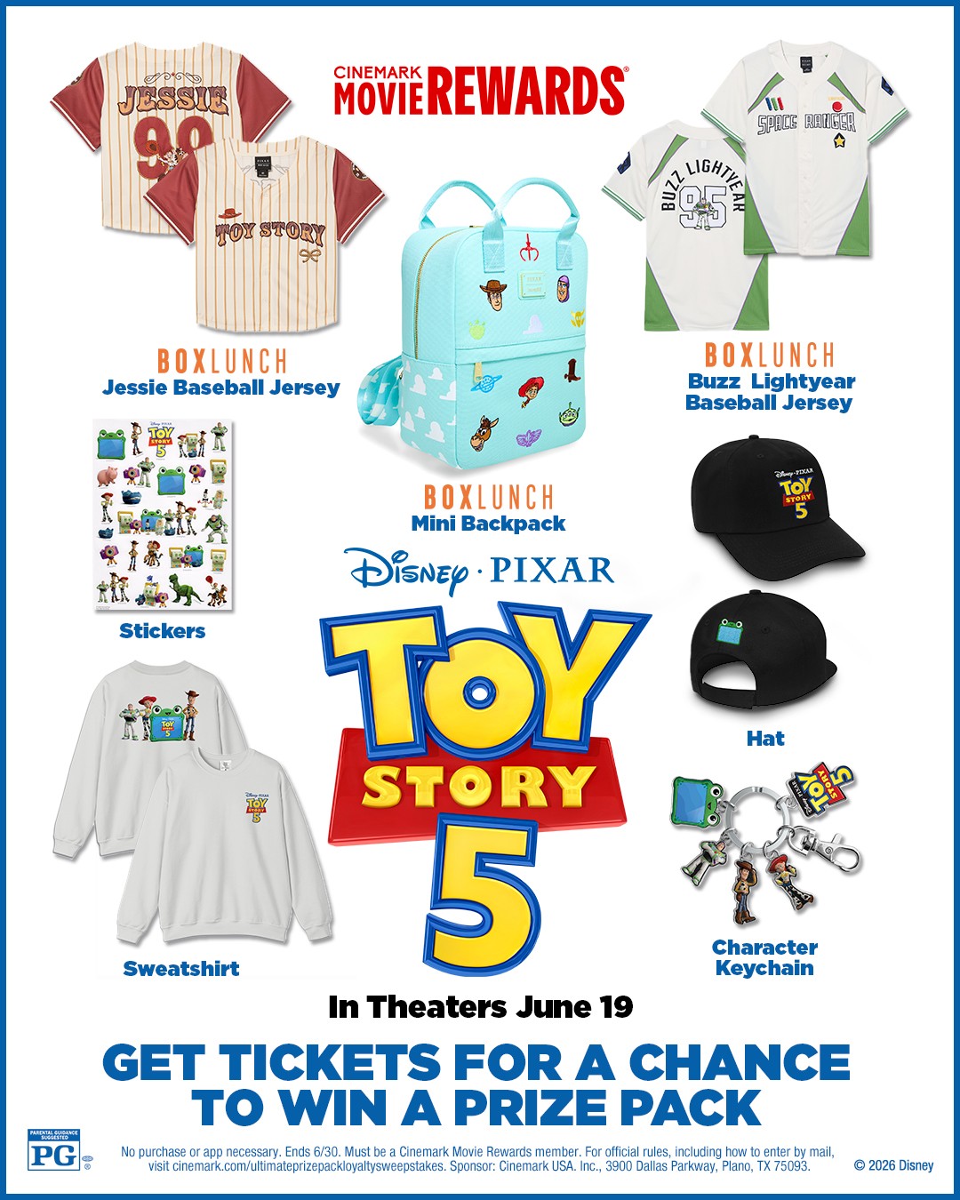 Cinemark Movie Rewards members, get tickets for Toy Story 5