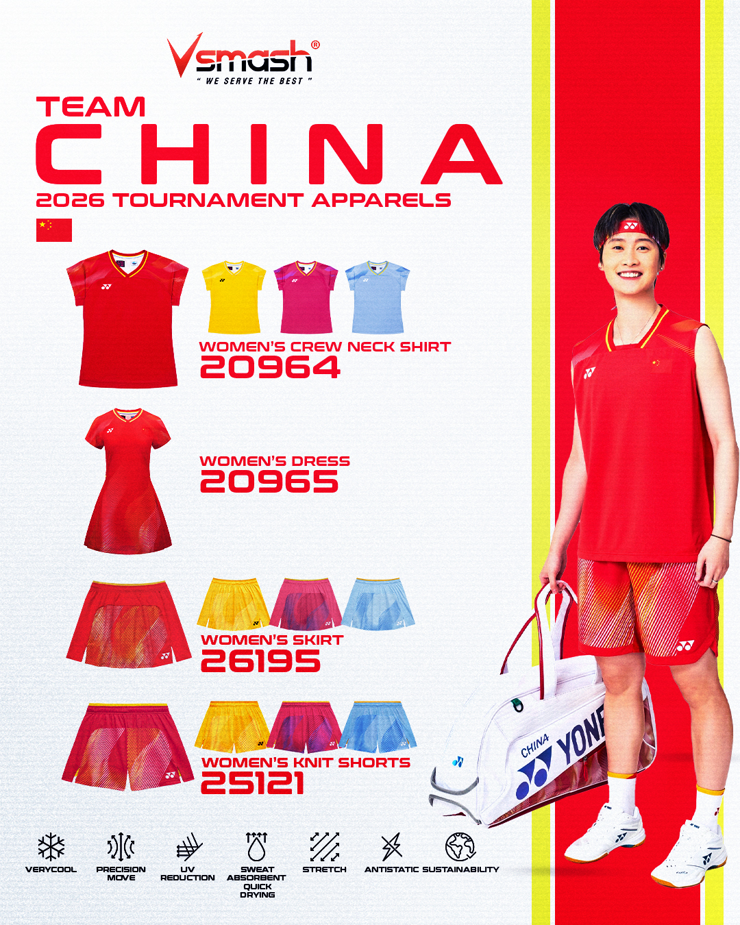 Worn by champions. Ready for you!🏸 𝗬𝗼𝗻𝗲𝘅 𝗖𝗵𝗶𝗻𝗮