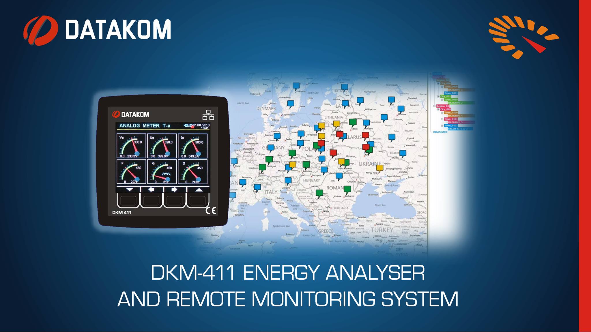 Datakom Controllers for Generators, ATS, Electric Power Monitoring, etc
