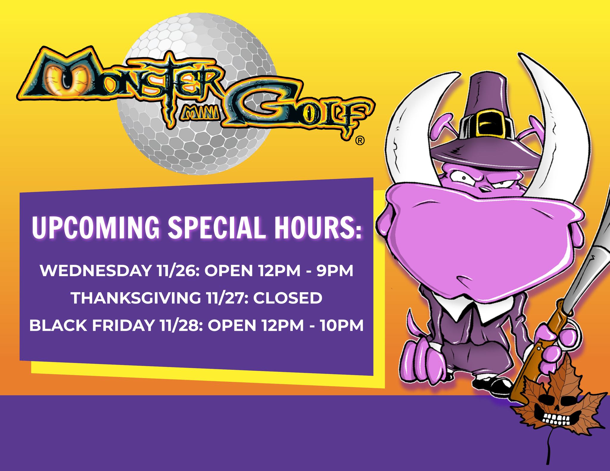 Monster Mini Golf Charlotte | Charlotte NC