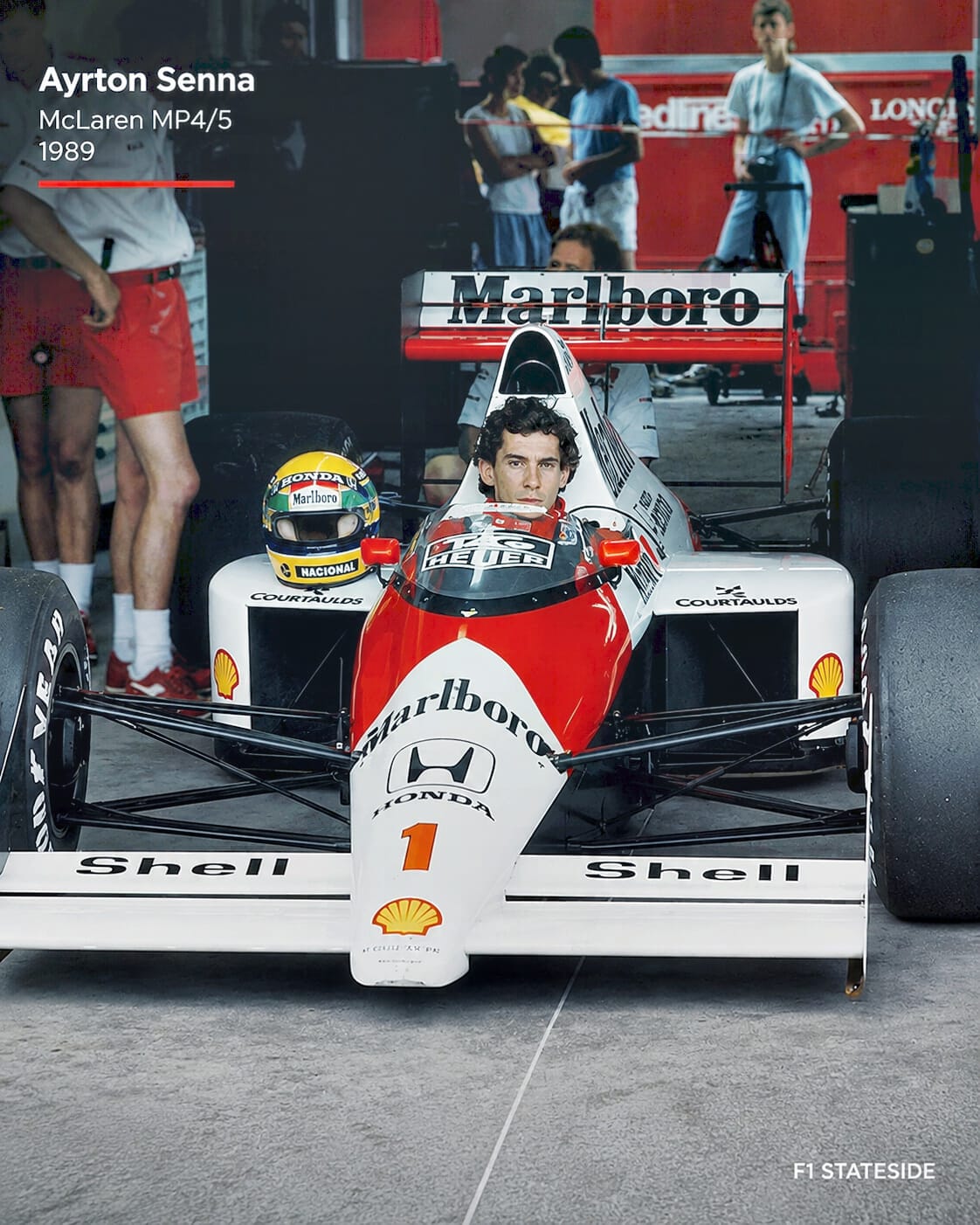 Ayrton Senna in McLaren MP4-5-Honda at 1989 Brazilian Grand Prix
