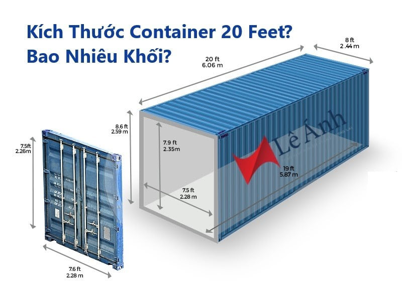 Leanh.edu.vn - 📣 Container 20 feet hay còn gọi là “van khô” là một ...