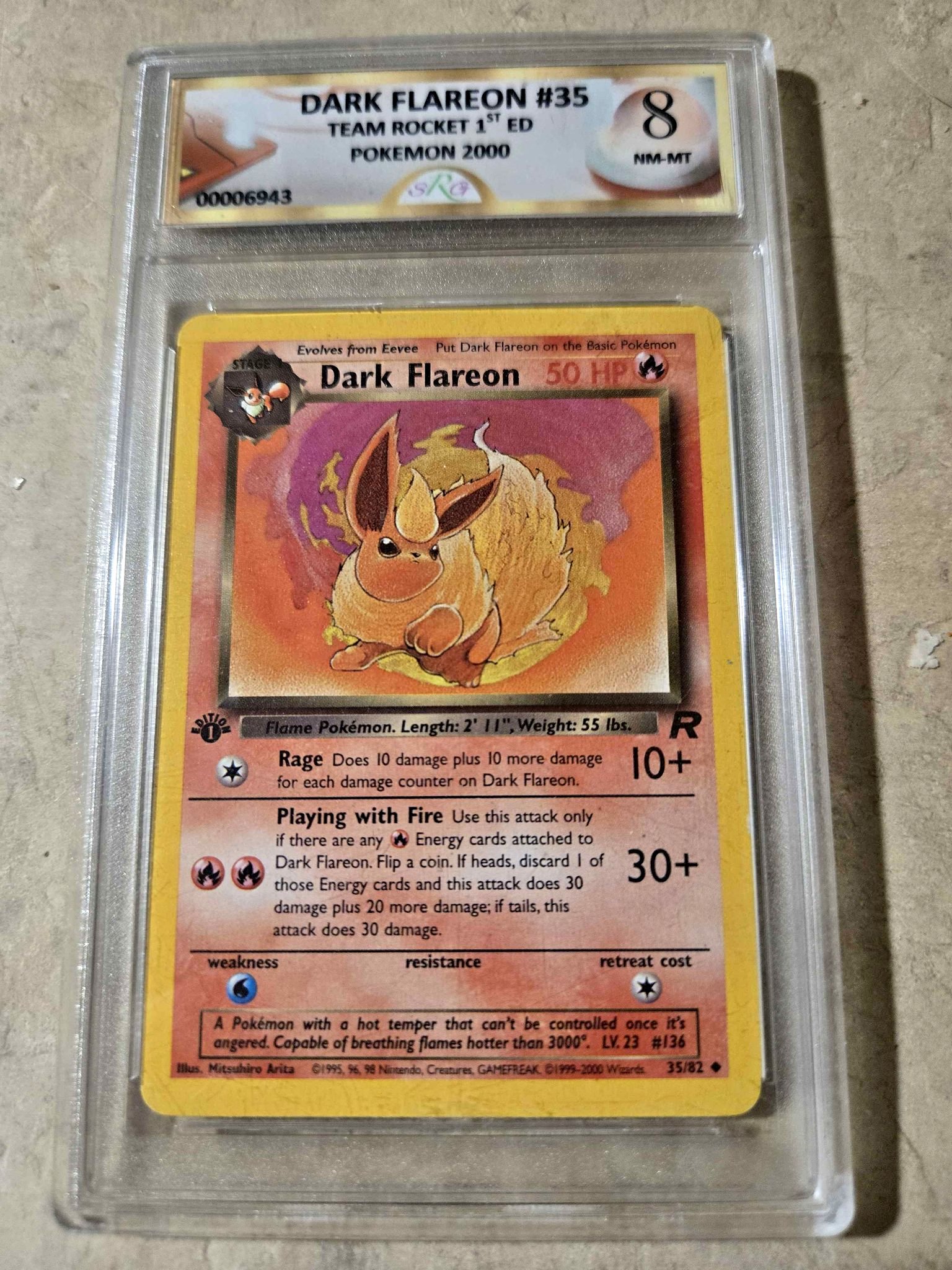 dark flareon pokemon card Vintage Pokémon for Collectors – MRCH if tails Dark Flareon Pokemon Card Painting