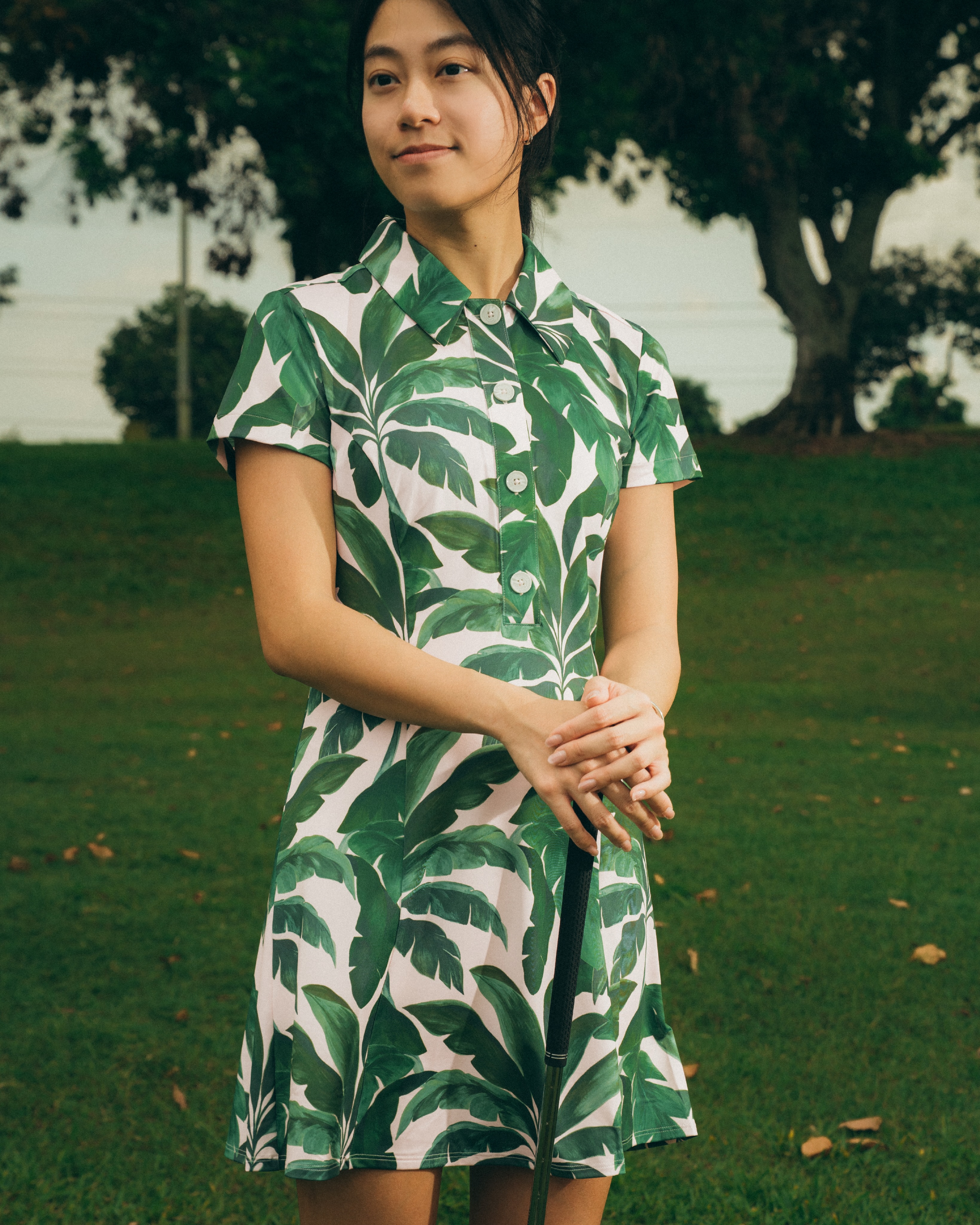 puma green dress Zoom in to check out what our golfer has on 🤏 Shop the look: • x MUMU Palm (Rose/Green) #MSTGolf #PUMA #LetsGolf Slim fit dress constructed