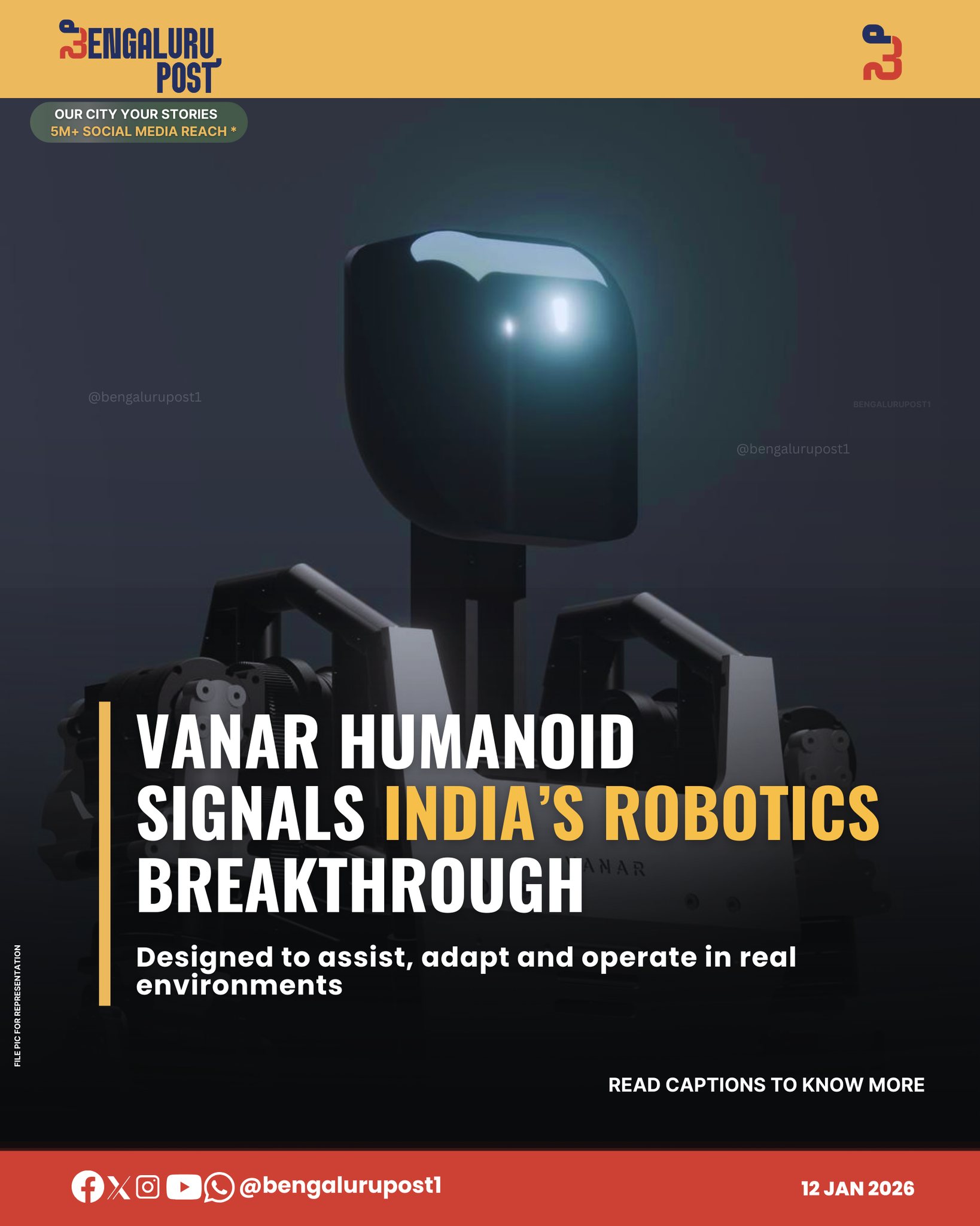 BengaluruPost - 🚨 India just built its own humanoid robot.... | Facebook