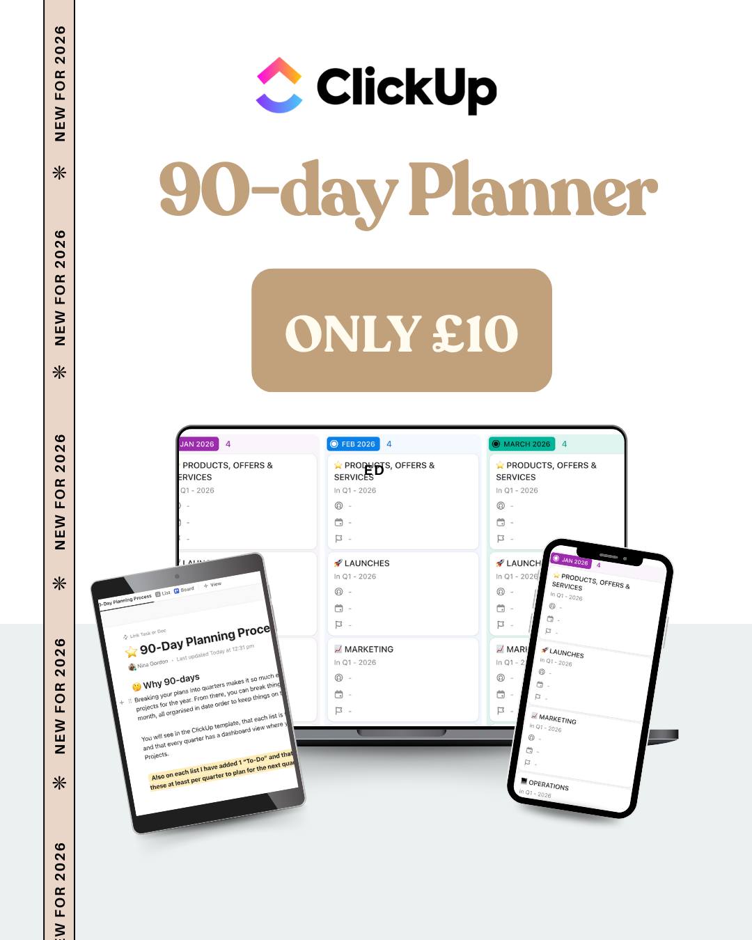 Nina - 🎉 It’s here! My 2026 90-Day ClickUp Planner Template is now live ...