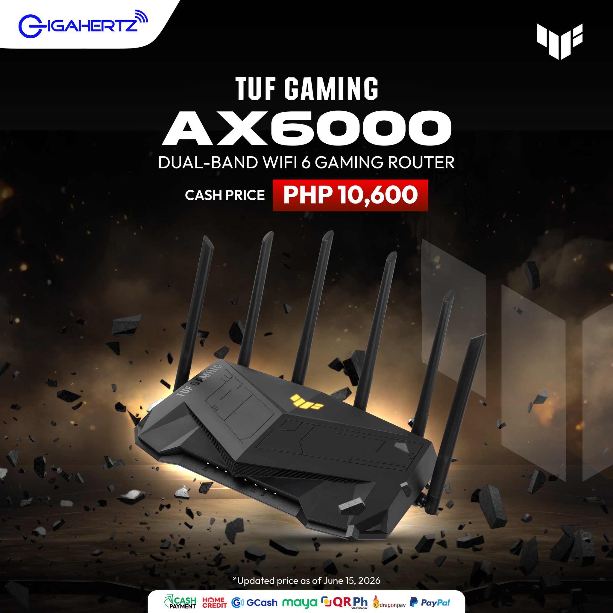 Power your network with the ASUS TUF-AX6000 Gaming Router