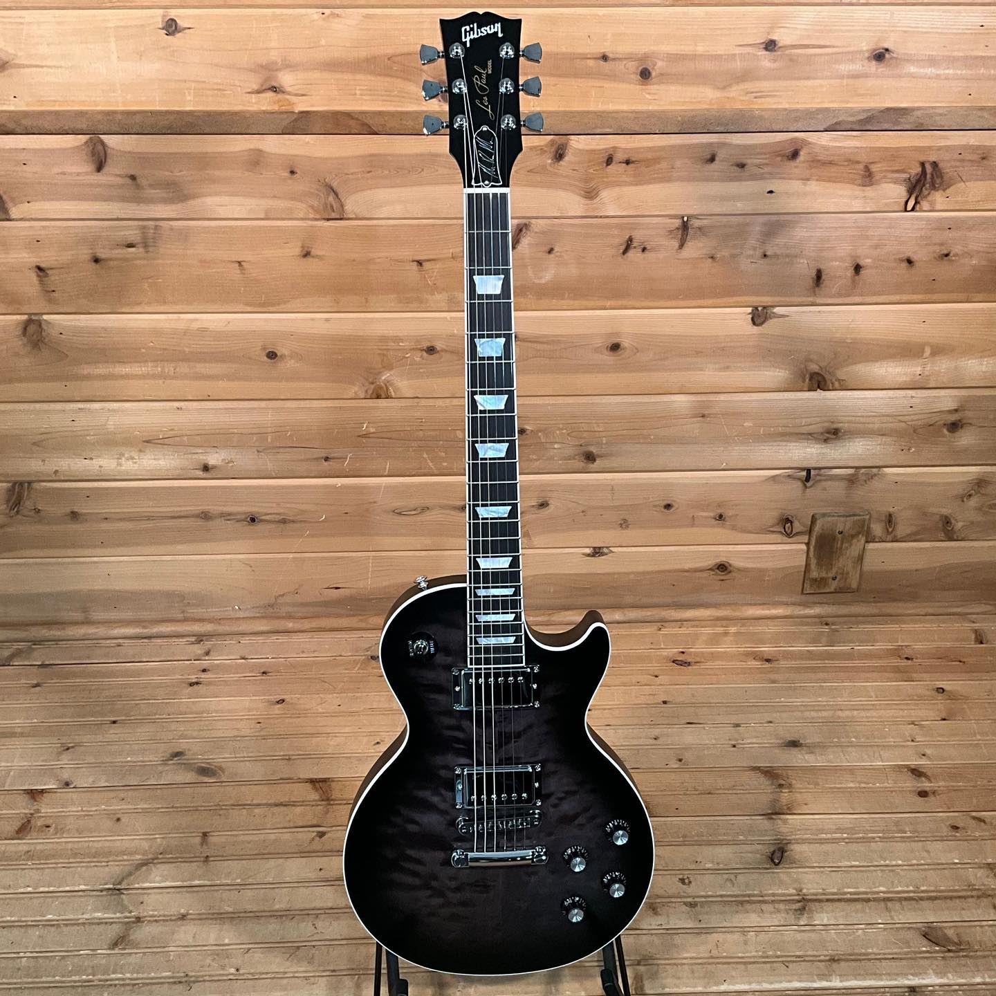 Gibson Mark Morton Les Paul Modern Quilt in Translucent Ebony 