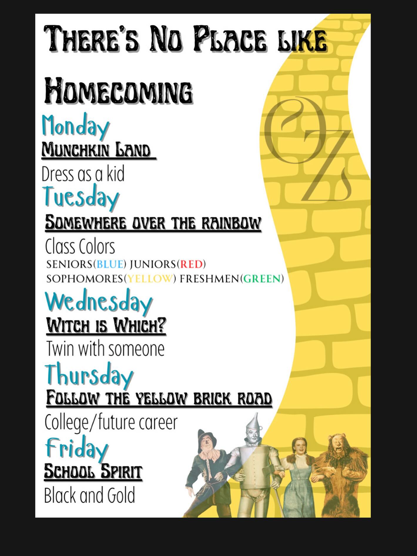 wizard of oz homecoming dress up days days! chocolate