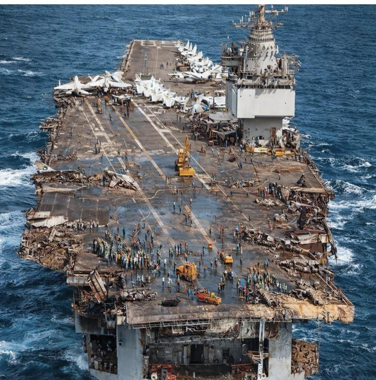 USS Enterprise fire disaster off Hawaii coast