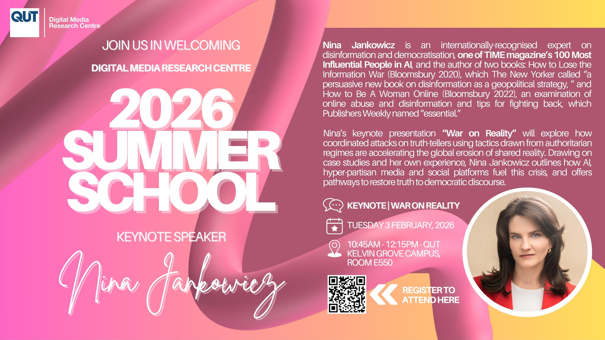 📢 2026 DMRC Summer... - QUT Digital Media Research Centre | Facebook