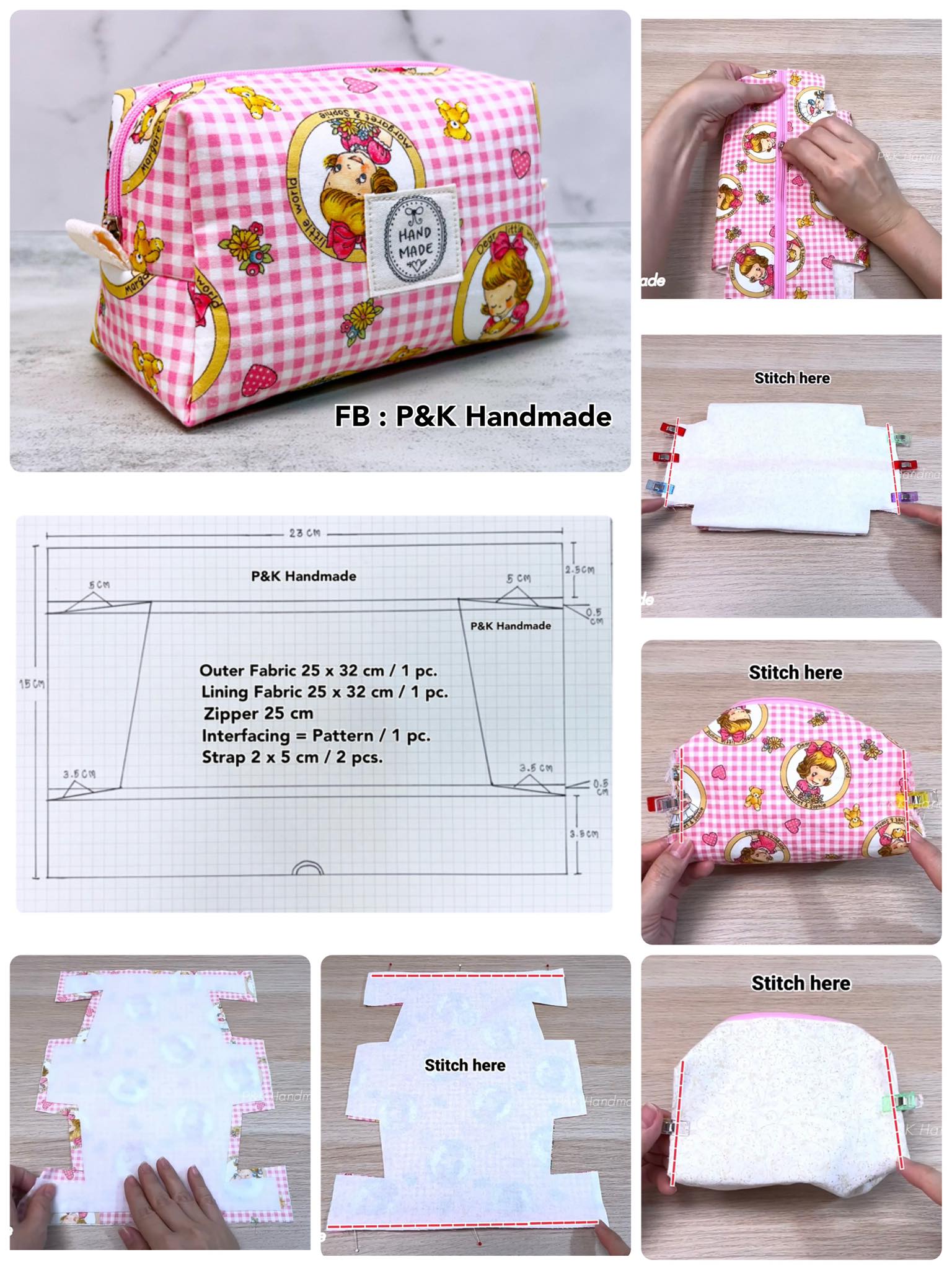 P&K Handmade - Sewing Ideas🧵Diy Zipper Pouch! Step to... | Facebook