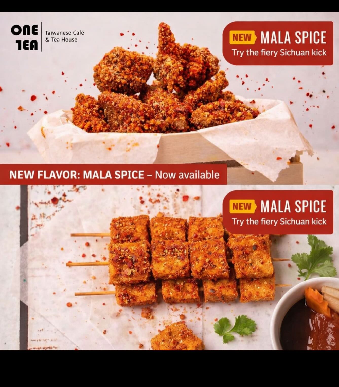 One1ea - 🔥 NEW FLAVOR ALERT 🔥 Meet Mala Spice—bold chili heat, savory ...