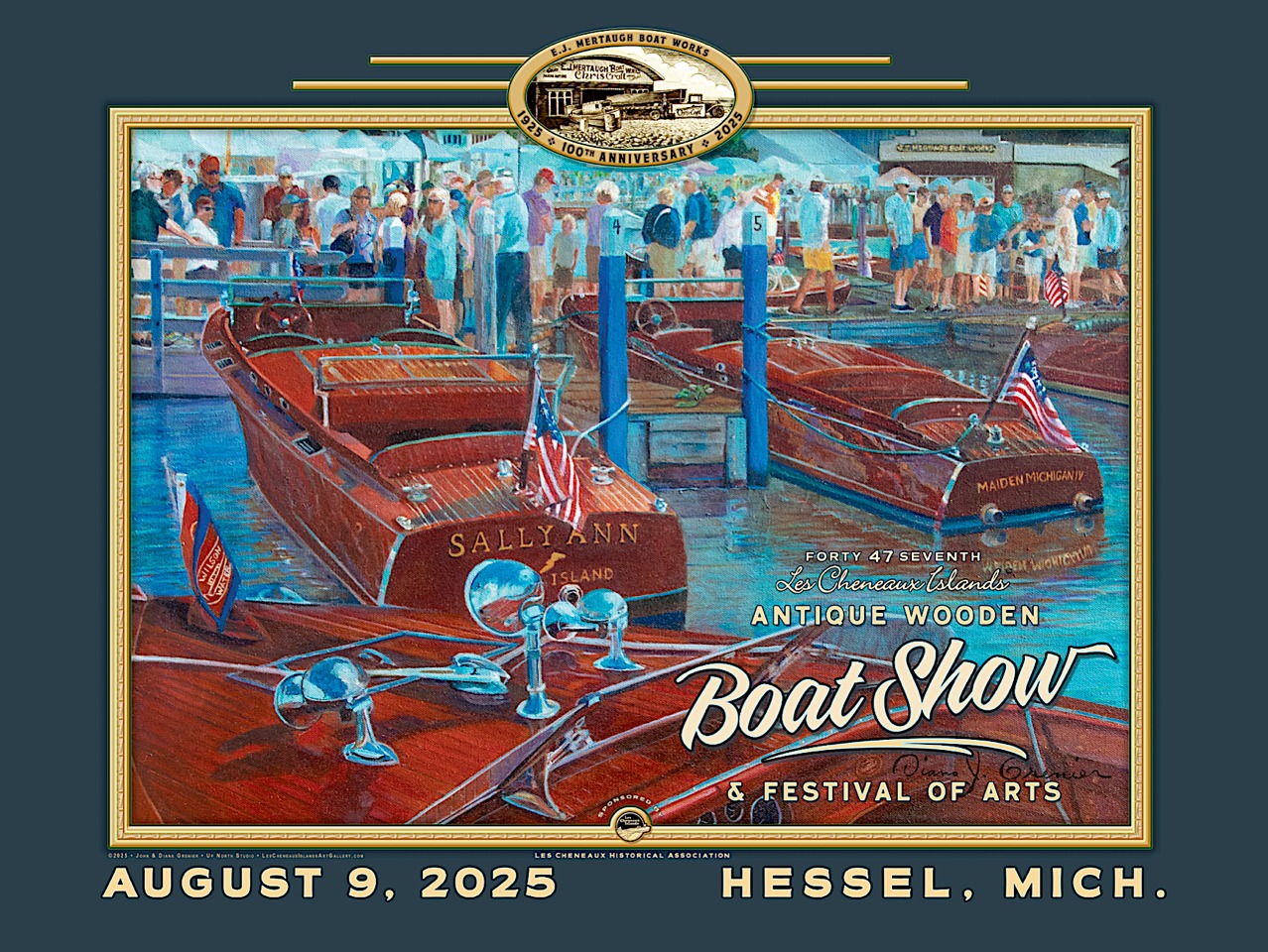 Les Cheneaux Islands Antique Wooden Boat Show poster contest