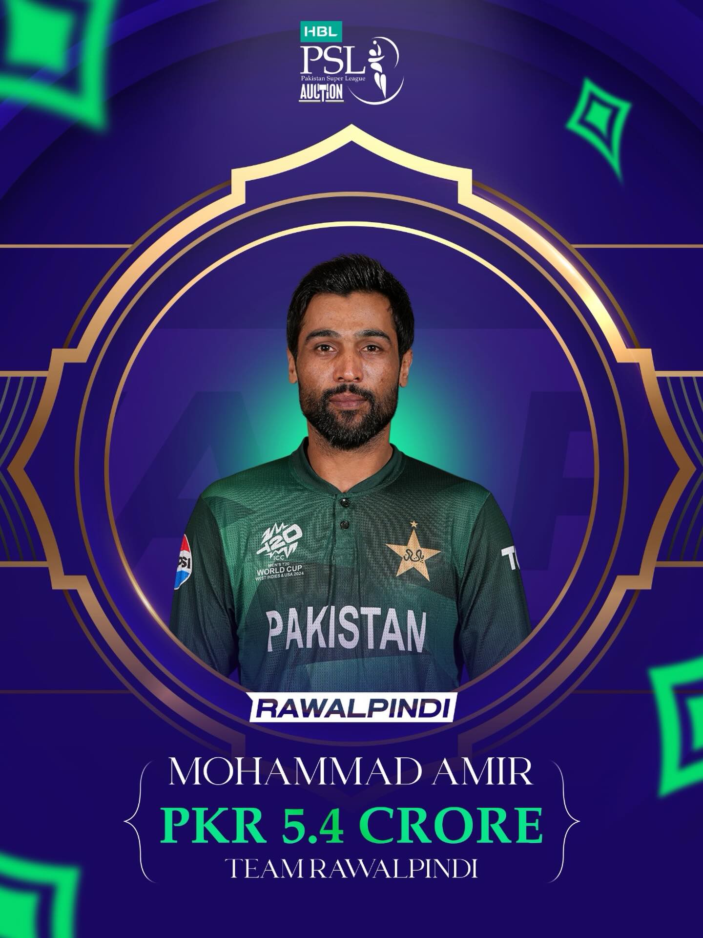 Pakistan - Mohammad Amir becomes a member of the new franchise Team ...