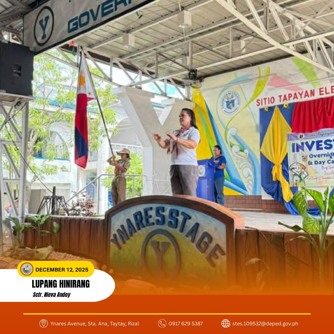 Deped - The Lupang Hinirang was led by Sctr. Nieva Andoy, Grade 6 ...