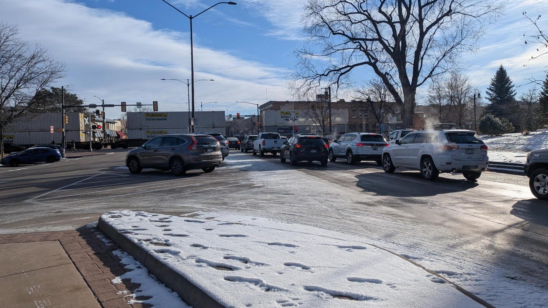 The Coloradoan - A train blocked intersections in Old Town... | Facebook