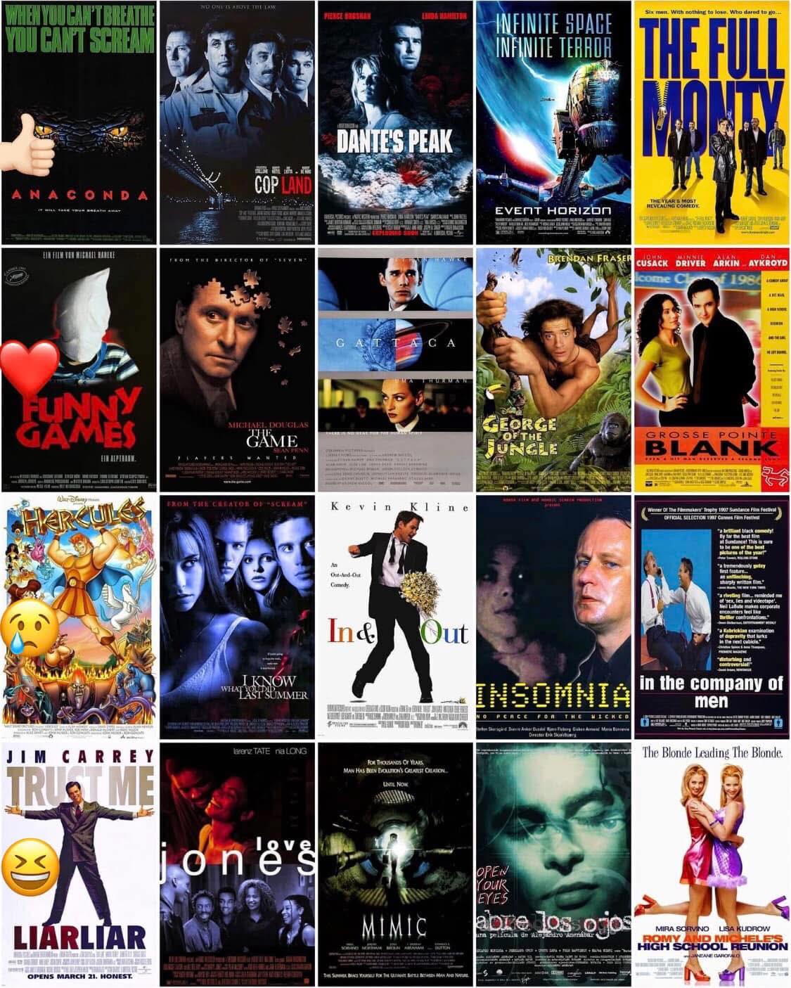 Rumbledore - you can only save ONE row of 1997 movies pt 2 | Facebook