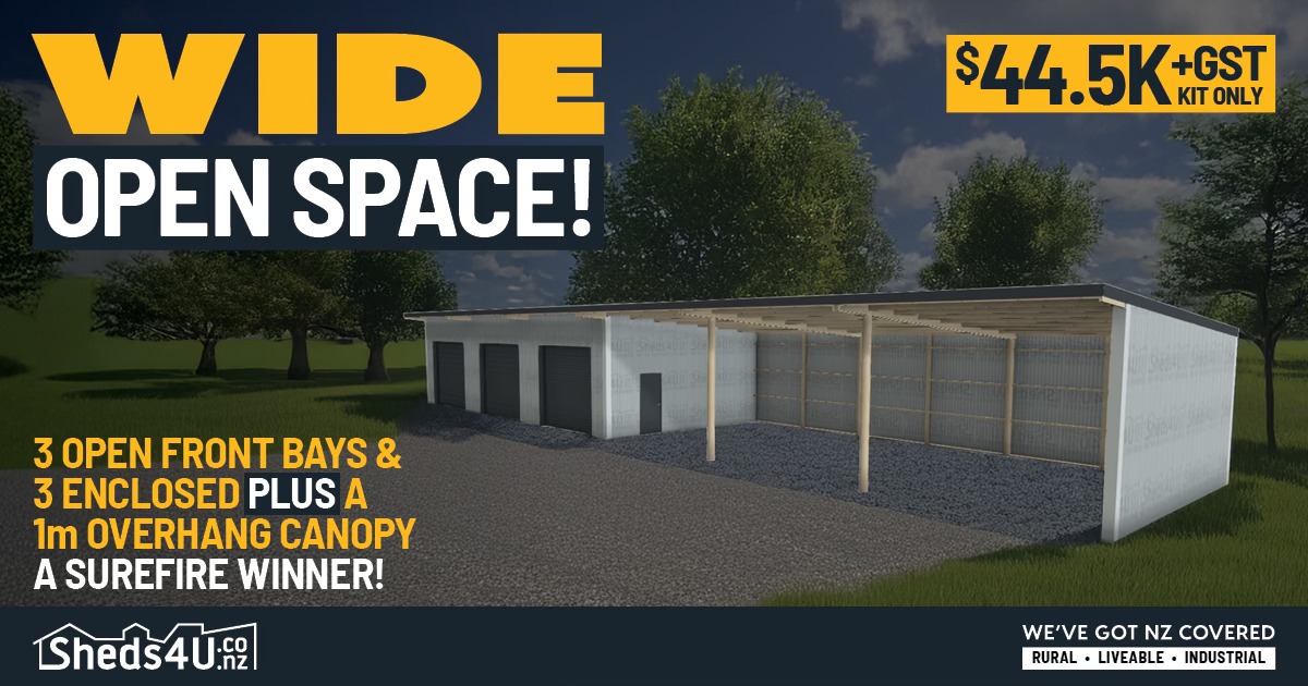 Sheds4U - WIDE OPEN SPACE! Kit only $44.5K +GST The ideal combo of 3 ...