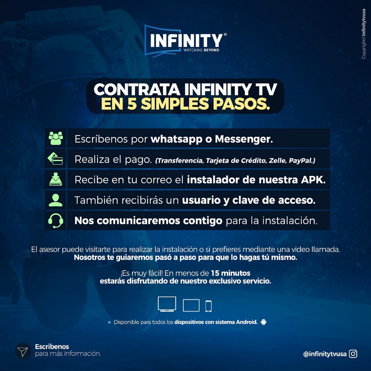 Tv Infinity USA - Infinity tv USA es programación infinita...