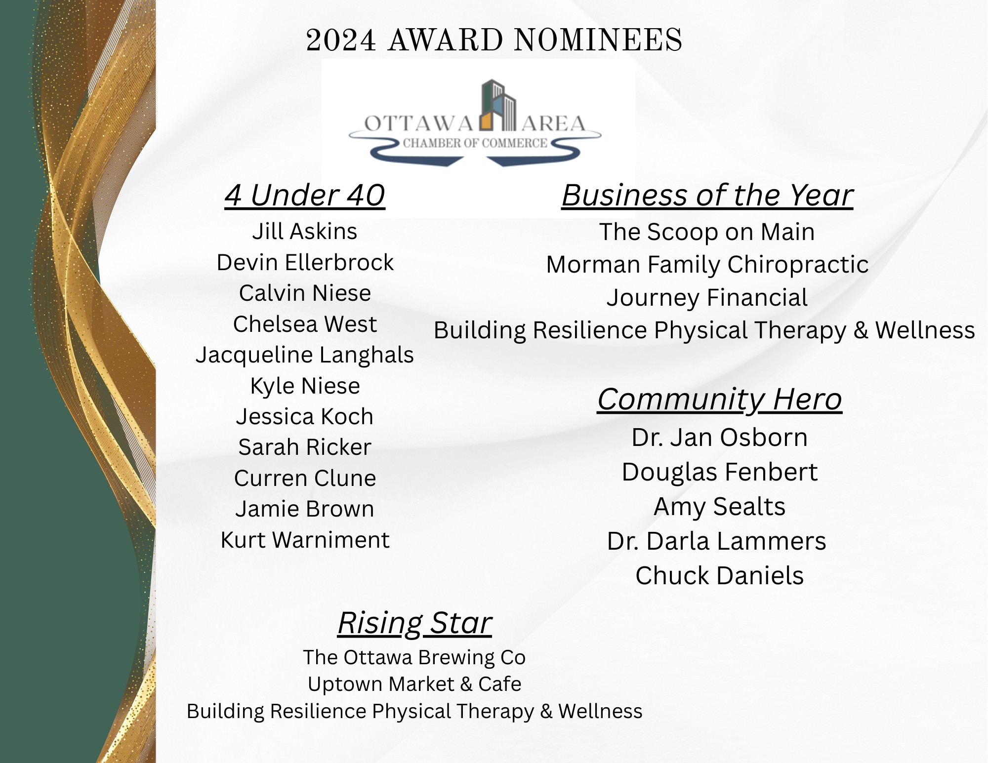 Ottawa - 👏🎉The Ottawa Area Chamber of Commerce would like to give a ...