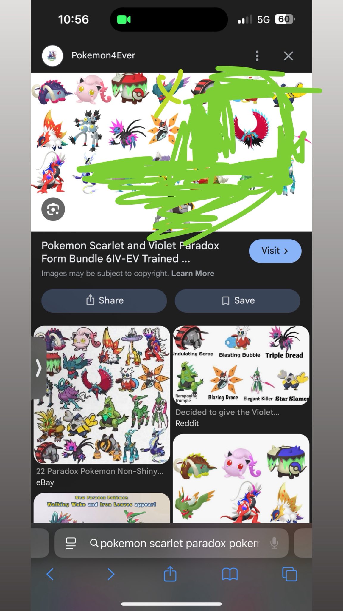 Shiny Iron Warrior 6 IV Max Pokemon Sword/Shield - Purple/Crimson (Nintendo Switch)