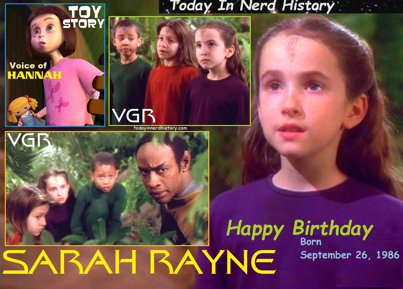 Today - Happy birthday Sarah Rayne, born September 26, 1986. Full Post ...