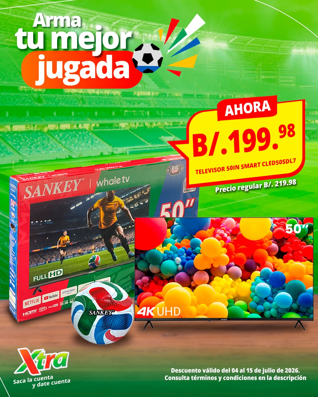 TSM−4301U4K Convierte tu sala en la mejor cancha y disfruta cada emoción con