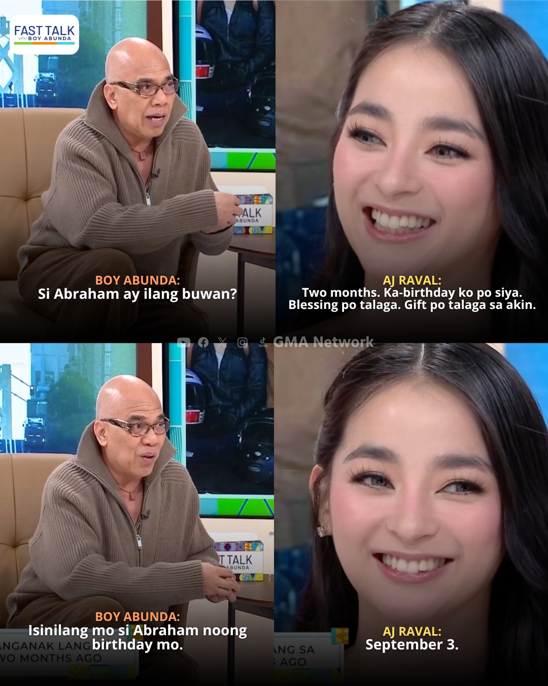 GMA - Sa Part 2 ng panayam ni AJ Raval sa #FastTalkWithBoyAbunda ...