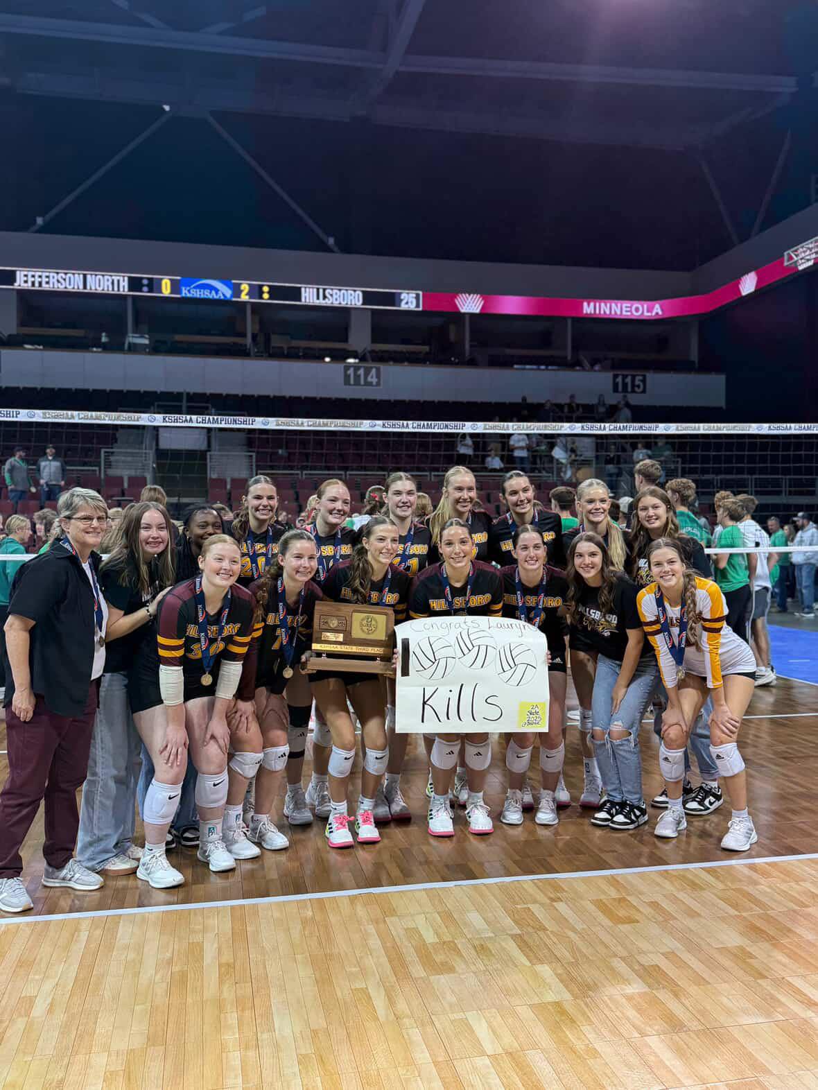 Hillsboro High School senior Lauryn Vogt surpassed 1,000 career