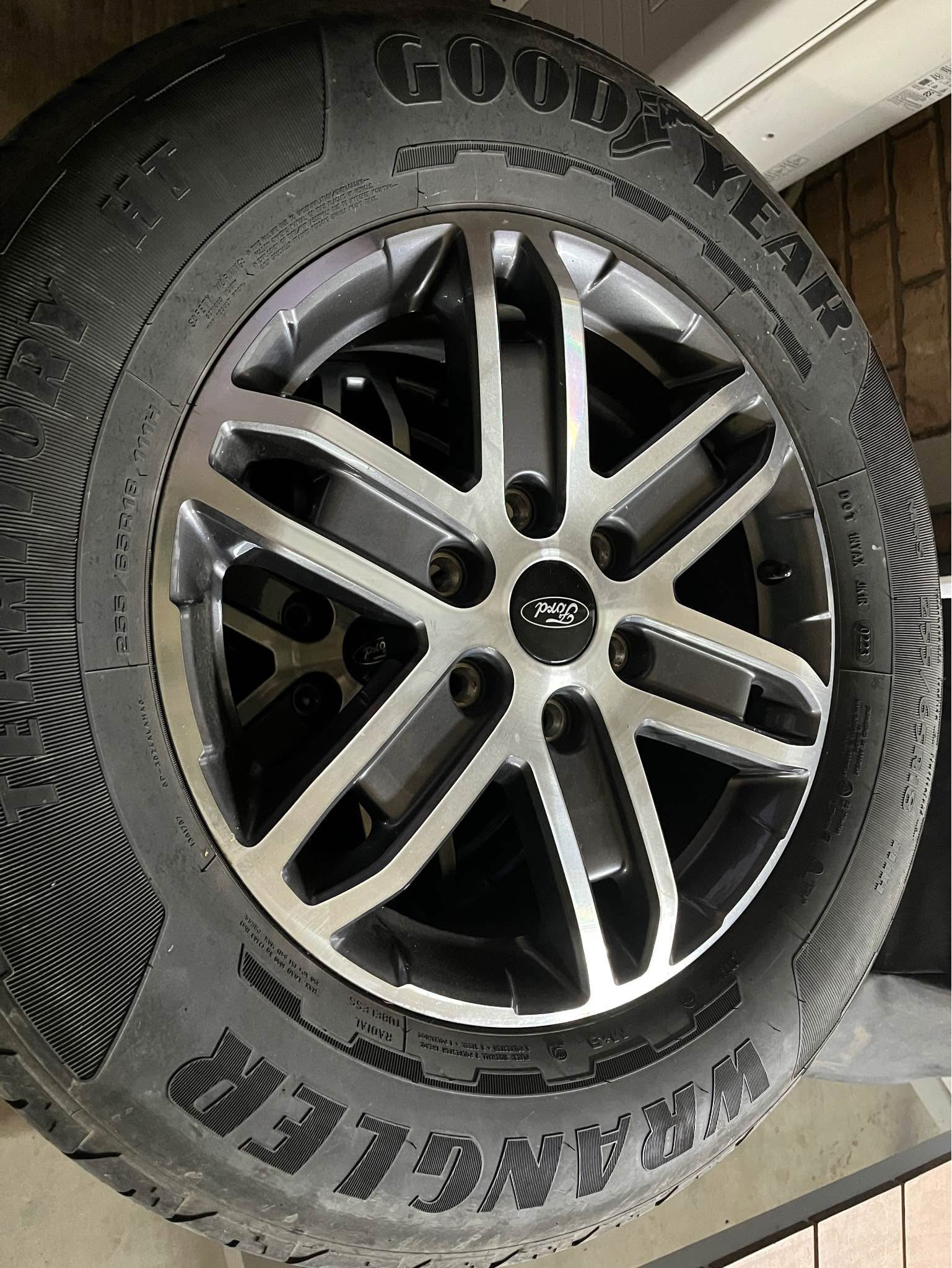 Ford Everest/ranger factory rims and tyres. 255/65/R18 70% tread. No ...