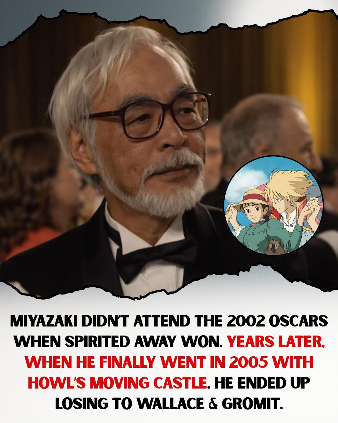 All - In 2005, Hayao Miyazaki attended the Academy Awards with Howl’s ...