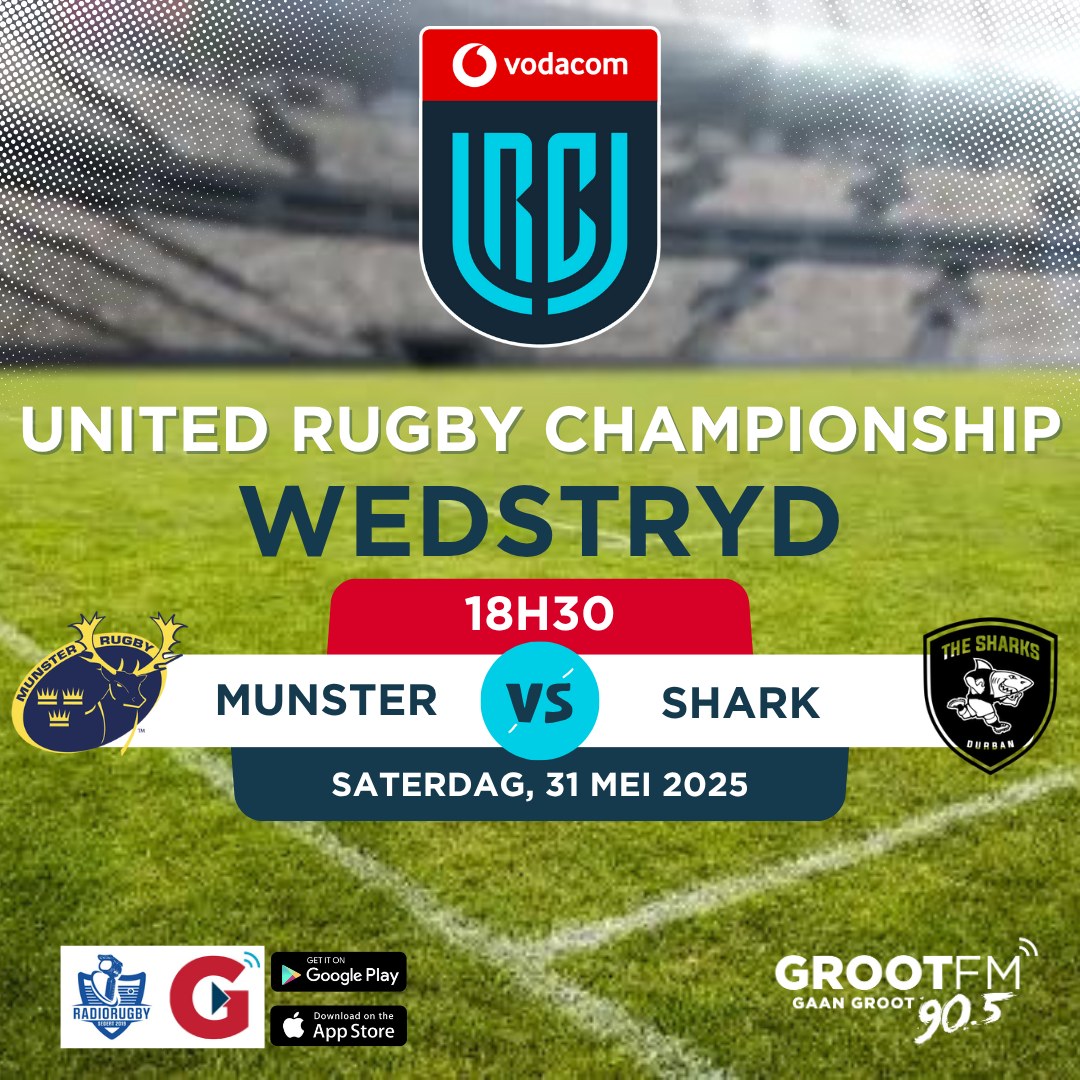 GROOTfm - 𝐑𝐚𝐝𝐢𝐨𝐑𝐮𝐠𝐛𝐲 | 𝐒𝐡𝐚𝐫𝐤𝐬 𝐯𝐬 𝐌𝐮𝐧𝐬𝐭𝐞𝐫 𝑳𝑼𝑰𝑺𝑻𝑬𝑹 𝑺𝑨𝑨𝑴 na regstreekse ...