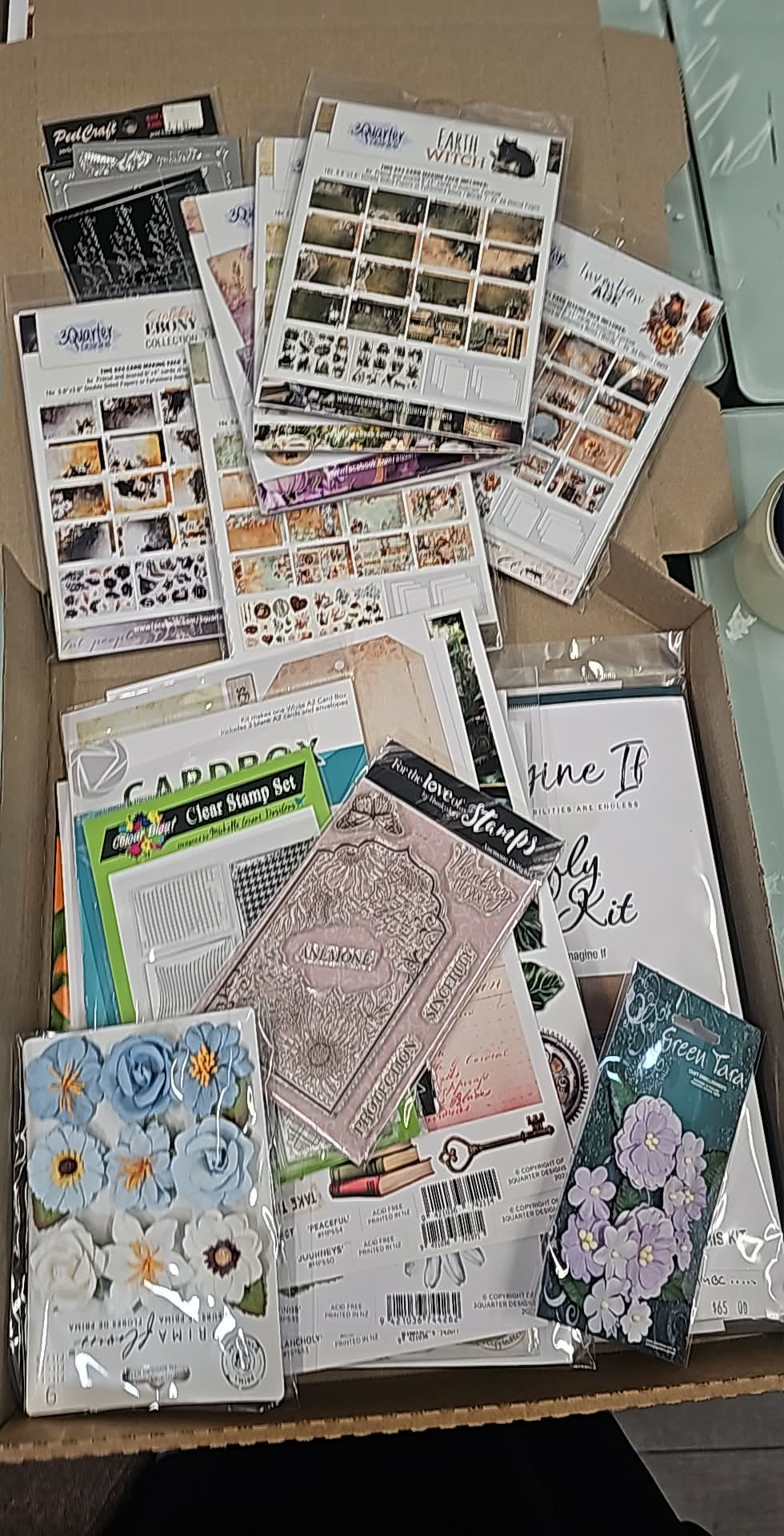 Imagine - card pack 4 includes stamps flowers and paper packs $100 ...