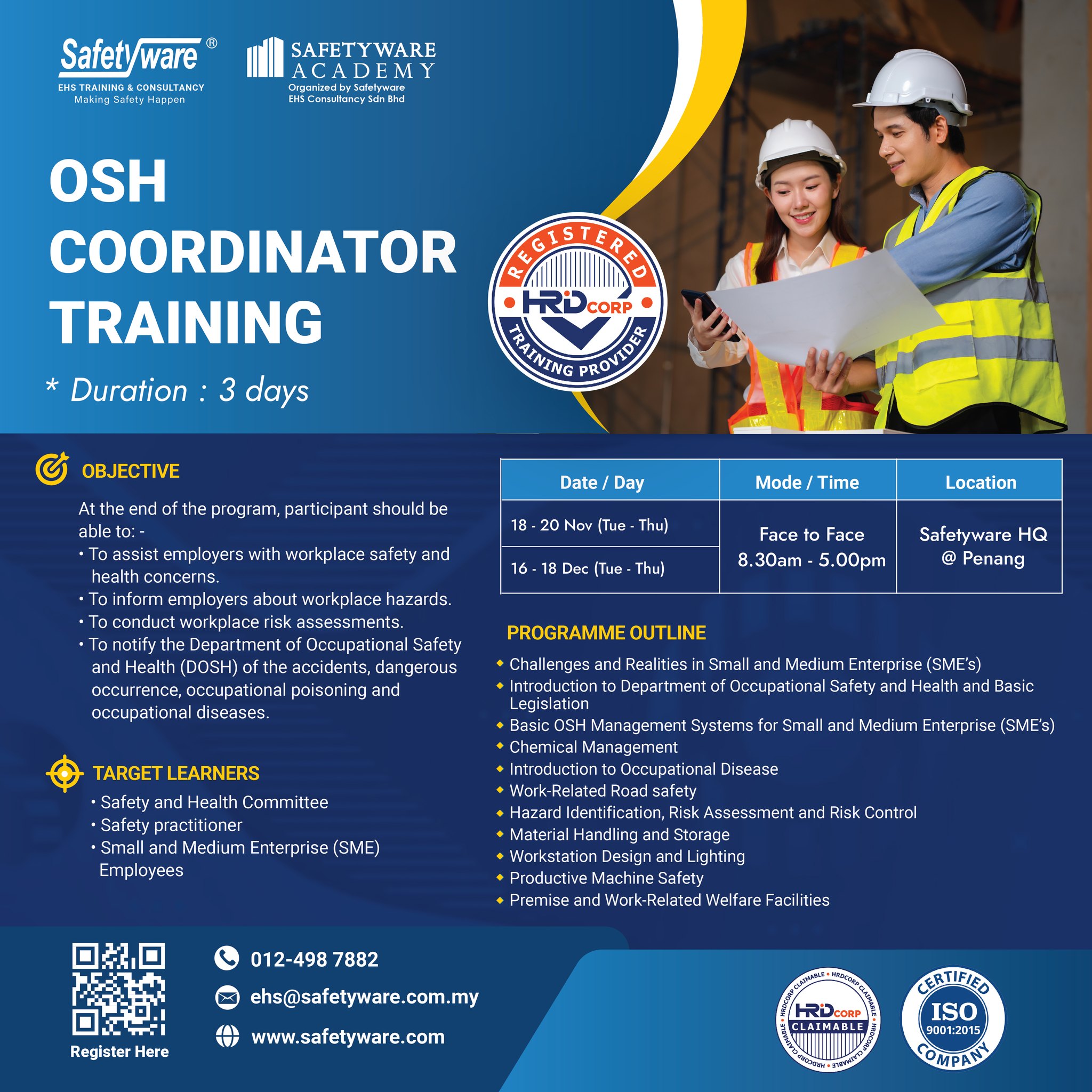🦺 Occupational... - Safetyware EHS Consultancy Sdn. Bhd. | Facebook