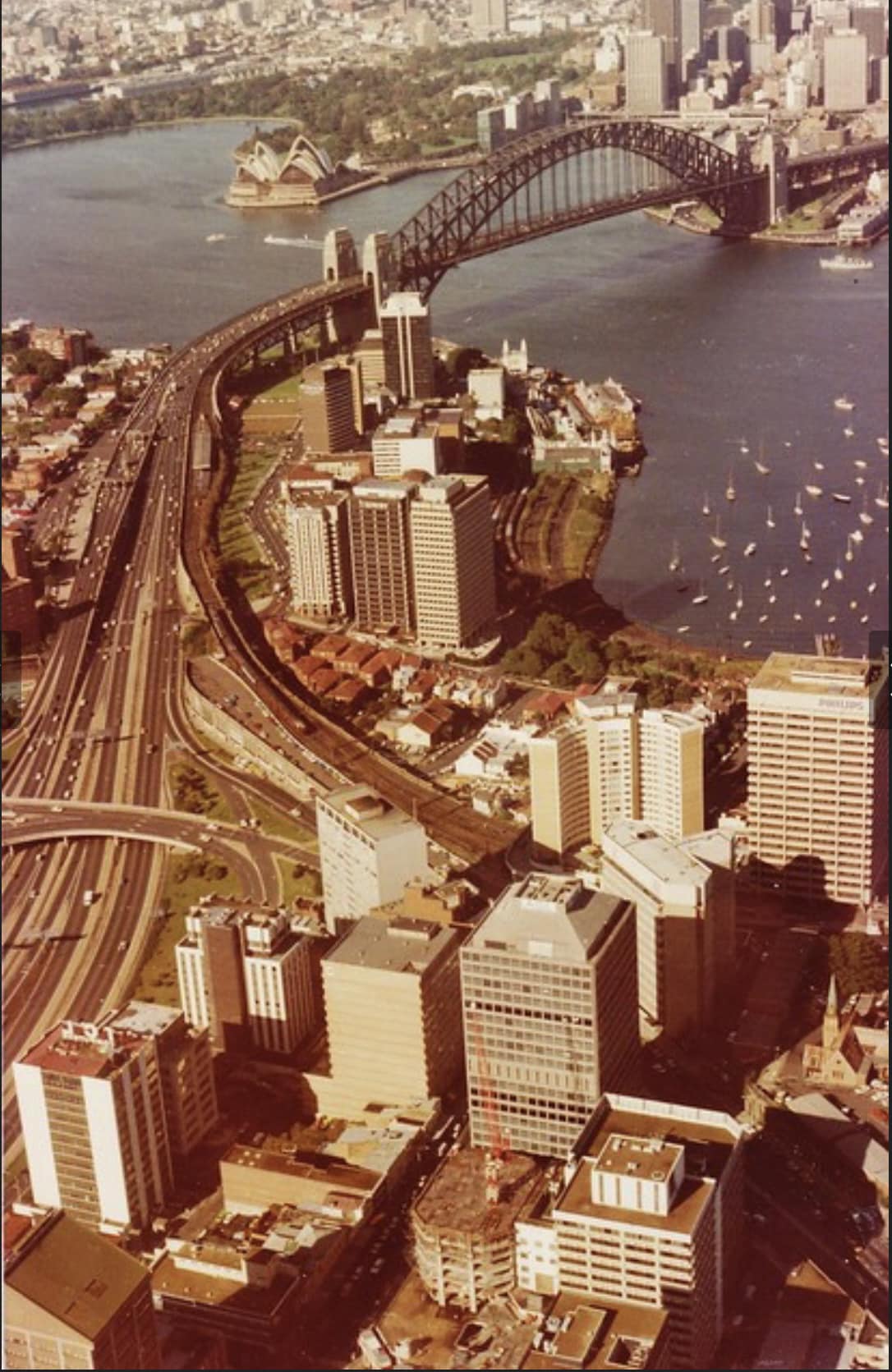 North Sydney Aerial photo 1985 The Sydney suburbs of North Sydney