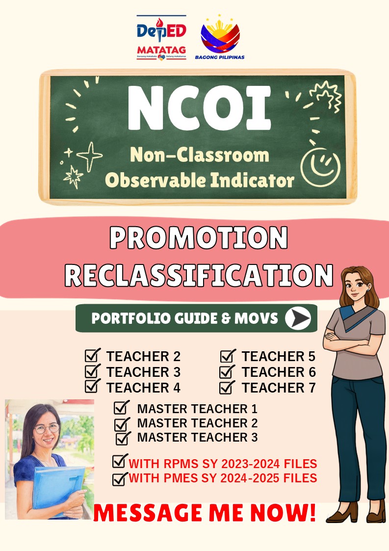 PMES - ️NCOI PROMOTION RECLASSIFICATION FOR TEACHERS AND MASTER ...
